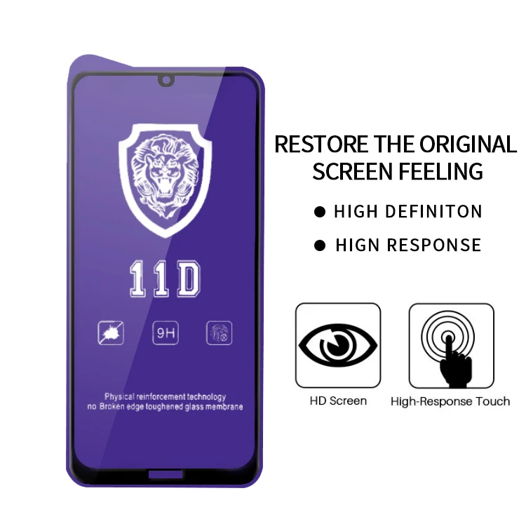 Protector de Pantalla de Vidrio Templado Película Teléfono 11D Completo Anti-Huella Digital Para Iphone 
