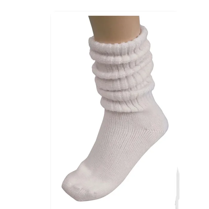 Charcoal Slouch Knee Scrunchie Socks heavy large long Hooters Uniform Flaws 