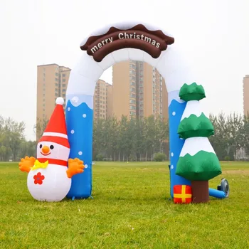 2022 popular outdoor inflatable Christmas arch and tree for advertising holiday inflatable products
