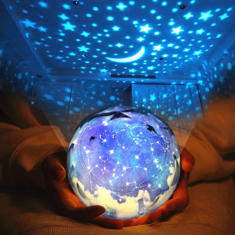 Cosmic Projector Lamp Projection lamp empty bedroom of the four seasons rotate the universe star wireless led roof projection l