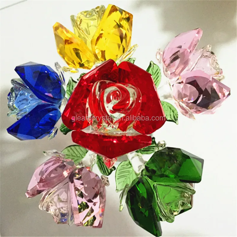 Machine Cut Shinning Crystal Glass Flower For Gifts Buy Glass Flowers For Sale Decorative Glass Flowers Cheap Glass Flowers Product On Alibaba Com