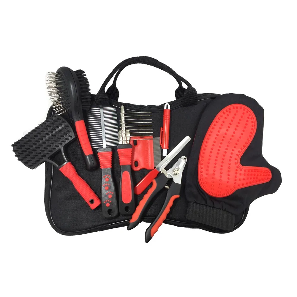 Pet Best Grooming Kit For Dogs  Cats (9) Pieces Set Double Aided Brush/pin, Comb And Nail Clipper With Stainless Steels - Buy Pet Grooming Set,Pet  Grooming Kit,Grooming Product on Alibaba.com