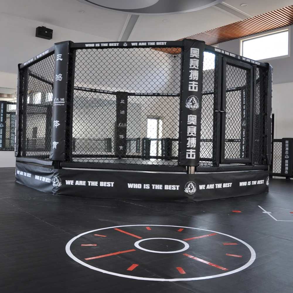 競技用オクタゴンMMAケージ ボクシングリング サイズ4m~8m カスタムロゴ可