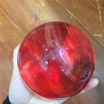 Wholesale fire natural red melting stone quartz crystal ball for decoration