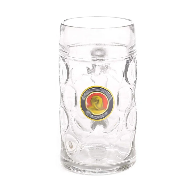 German Beer Glass Plastic Beer Stein Mug Custom 1liter Beer Mug with Handle
