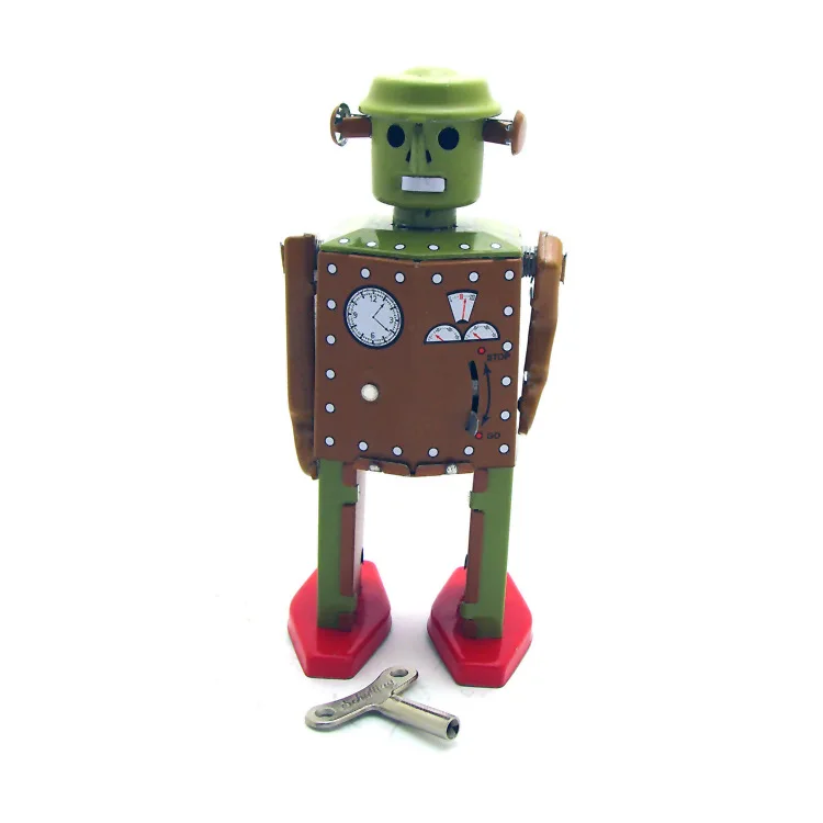 wind up tin robot toy