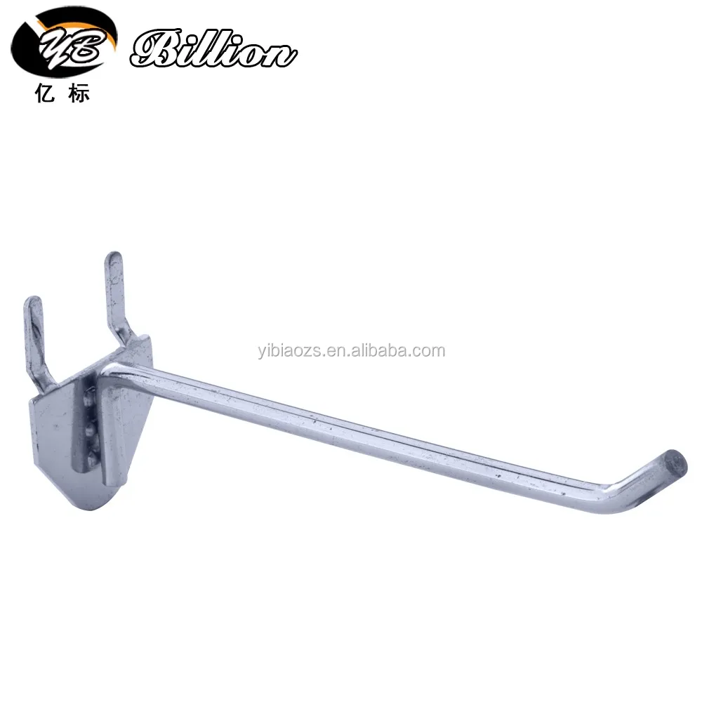 Дешевая металлическая хромированная колышек доска крюк с ценник панели pegboard