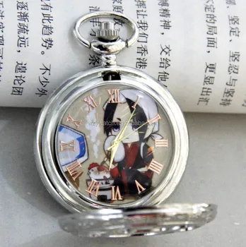 Animation waist chain pocket watch popular style silver quartz clock pocket watch manufacturers direct sales!