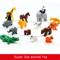 Animal Lepin Building Blocks Wild Animals Giraffe Elephant Lion Panda Crocodile Compatible with Duploe Baby Educational
