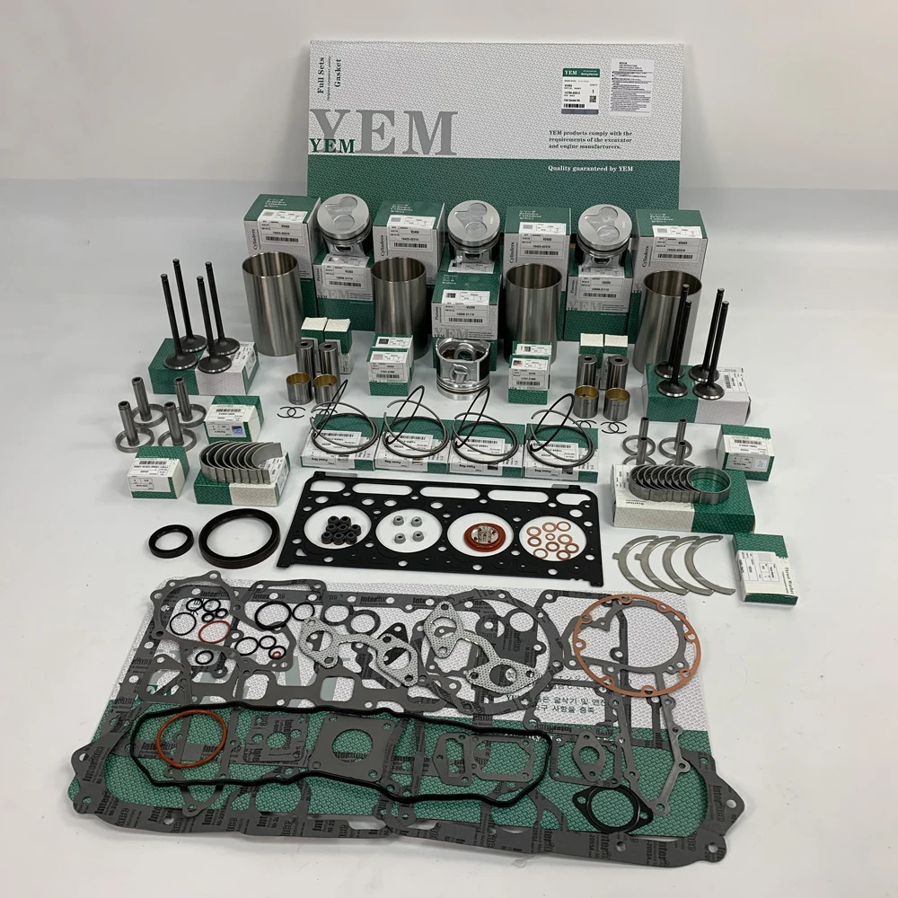 Diesel Engine V2203 Overhaul Kit With Full Gasket Set Engine Bearing Valves for Kubota Engine 3