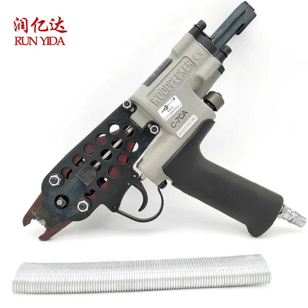 Woodpecker C-7CA 15 Gauge Pneumatic Hog Ring Gun – 3/4" C-Ring Tool For Fencing, Upholstery & Cage Building - View #2