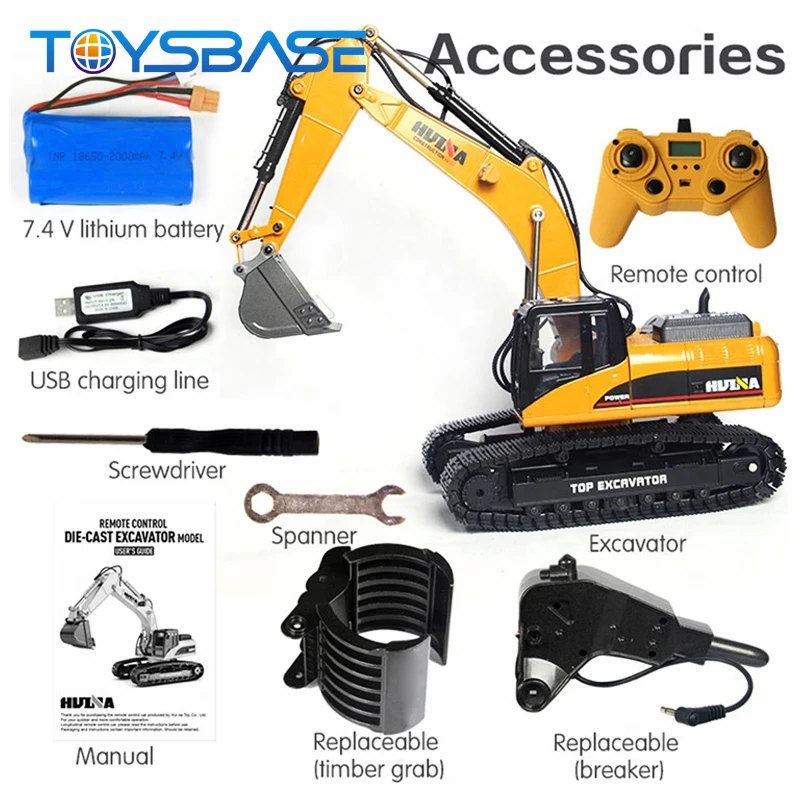 Huina 1580 Excavator RC Full Metal 23CH Radio Control
