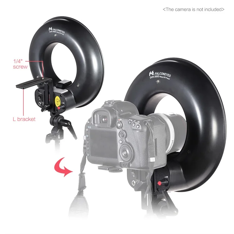 Equipo de Estudio fotográfico DVR-300D, anillo de luz LED para