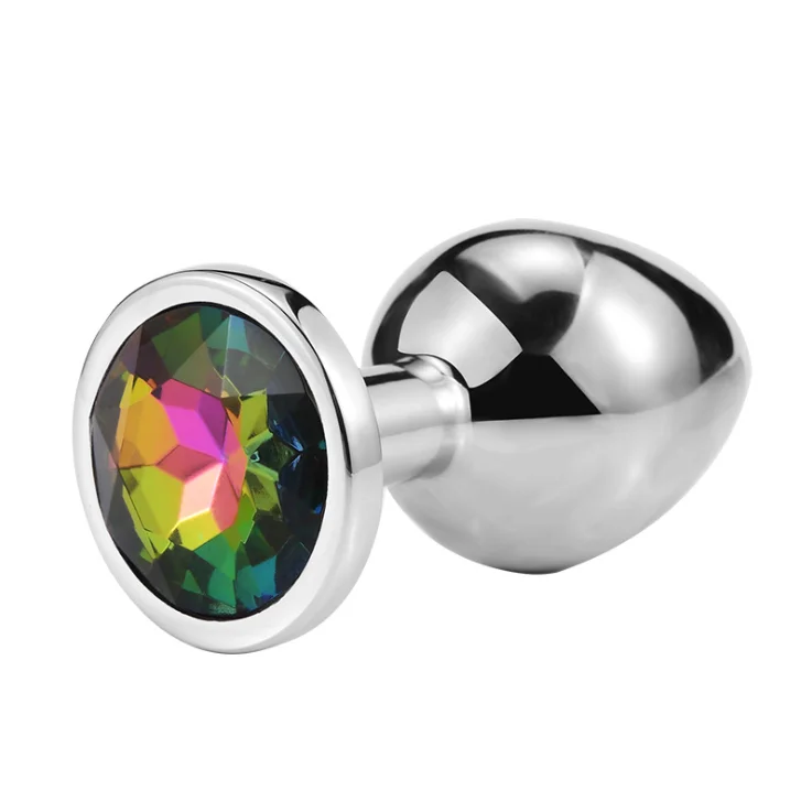 Multi-color Metal Butt Anal Plug Beginner Erotic Toys Smooth Insert Stopper Anus Stimulator Sex Toys Dildo Jewel Gift
