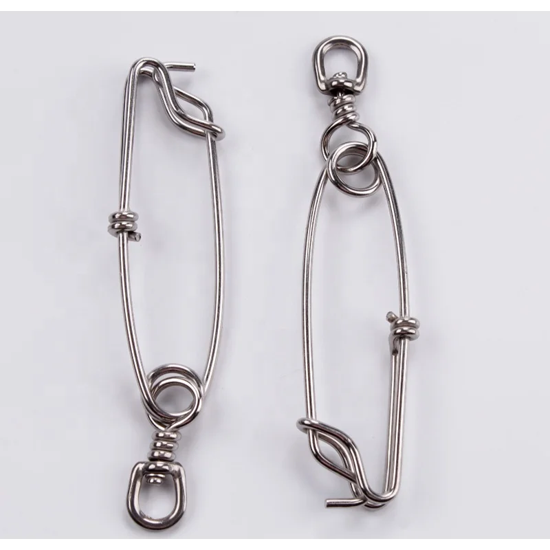 thumbnail image 2 of 15pcs Stainless Steel Tuna Clips - Longline Snap Hooks For Fishing, Crabbing, Shrimping, Downrigger (1.8x60mm) 2 of 12