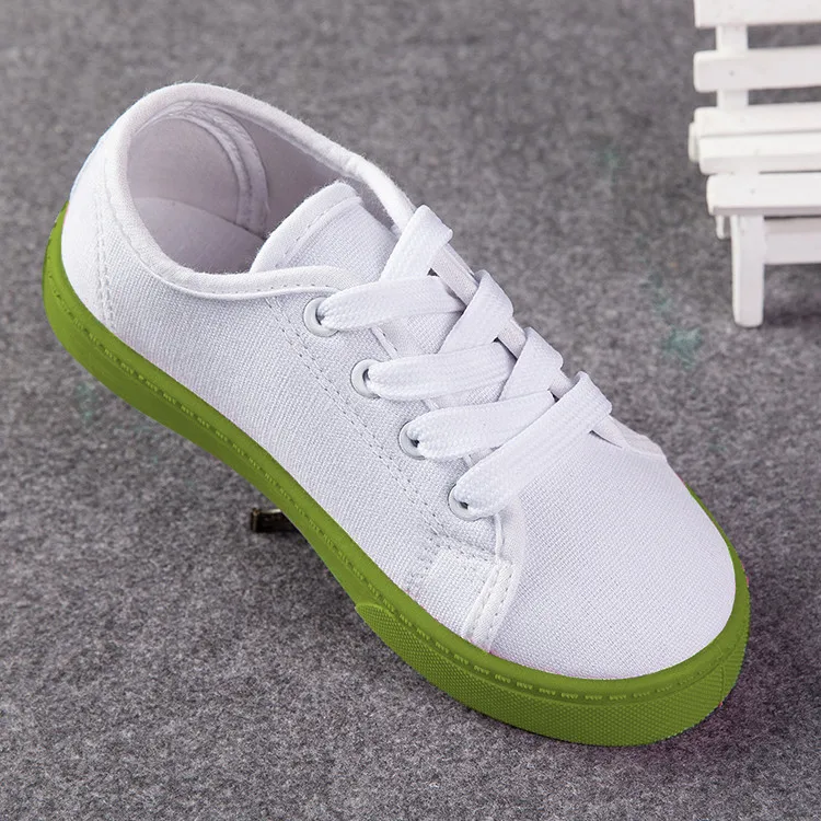 toddler white canvas shoe