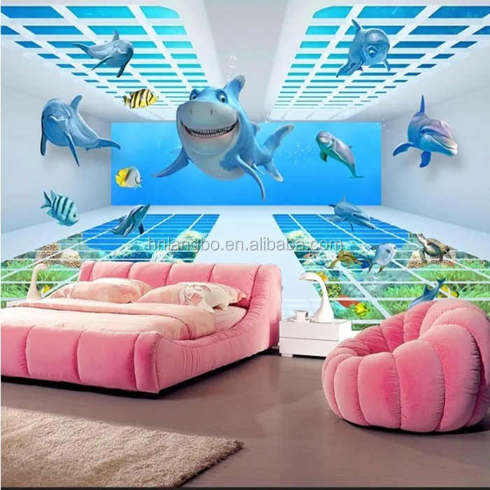 Non-toxic Wallpaper Boy Room Dolphins 3d Stereo Wallpaper Mural Sofa Tv  Wall Painting Mural - Buy Non-toxic Wallpaper,Boy Room Wallpaper,3d Stereo  Wallpaper Product on 