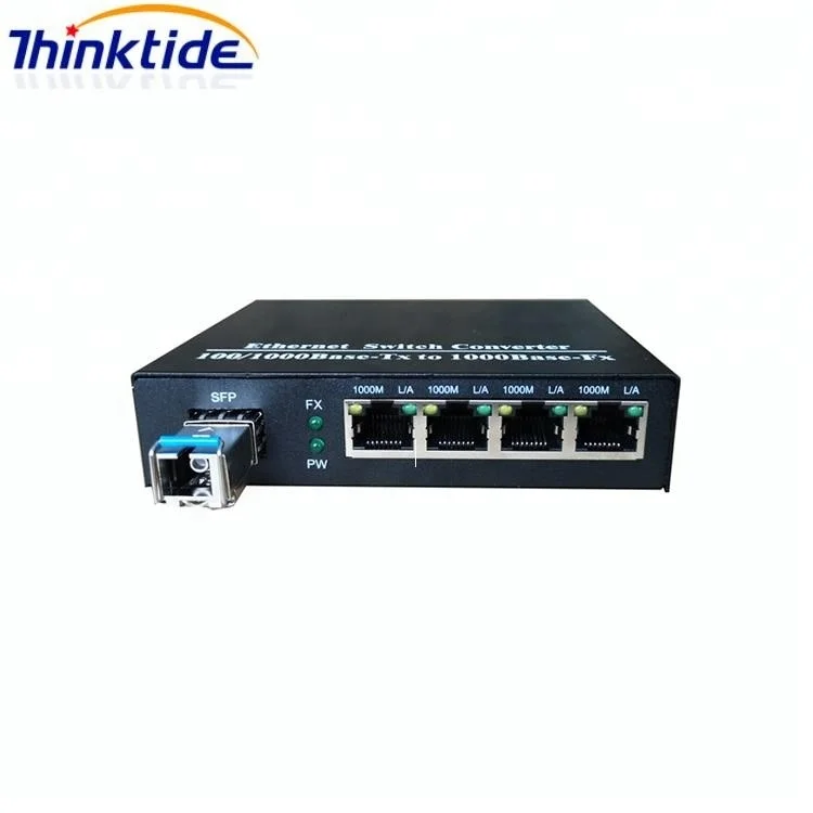 Switch 10/100Mbps SFP Fiber Optic 100M 5 Ports 