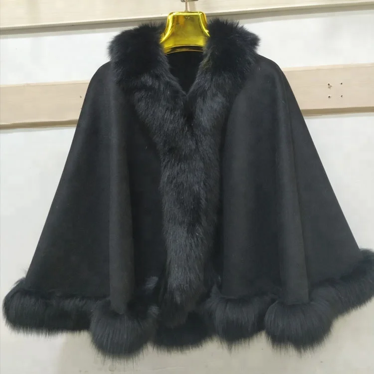 Modderig Eigenaardig Vermindering Soft Cashmere Scarf Cape Poncho With Fox Fur Trimming - Buy Kaschmir Schal  Product on Alibaba.com