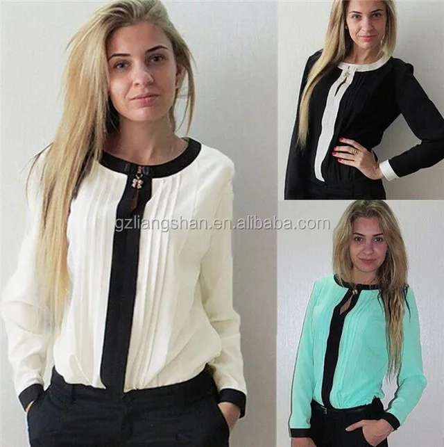 chiffon formal shirts for ladies