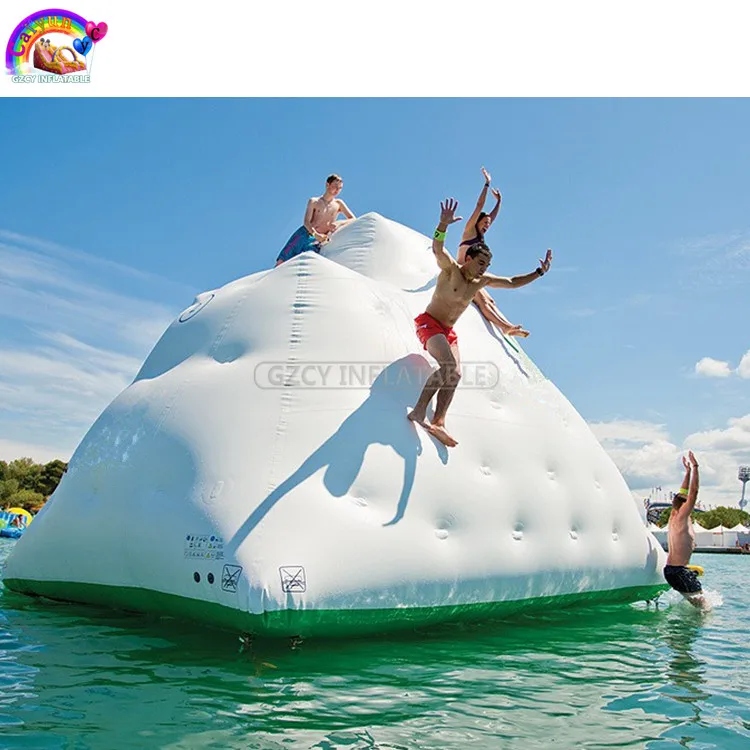 Large Inflatable Water Iceberg Inflatable Water Floating Water Climbing  Iceberg
