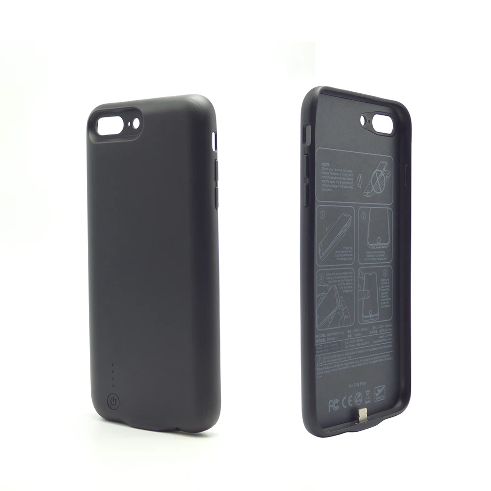 New Design 7600mAh Power Charger Backup Cover for iPhone 7plus Battery Case  for iPhone 8p Power Bank Case