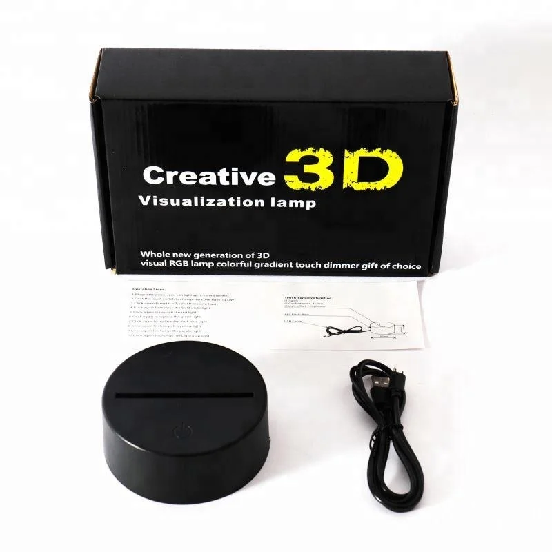 Touch Acrylic LED Night Light Base 3d Lamp Base Home Decoration Lamp for Acrylic Light