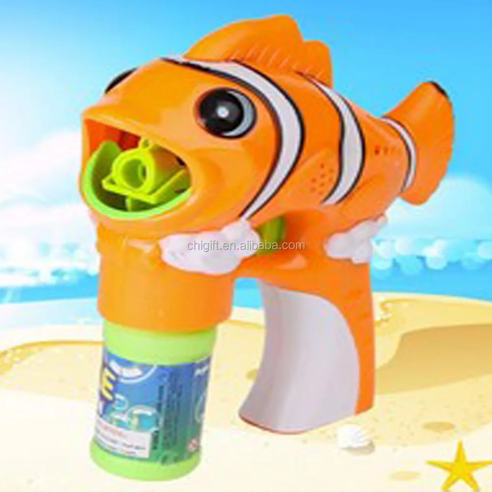 LED Light-Up Bubble Gun- Fish