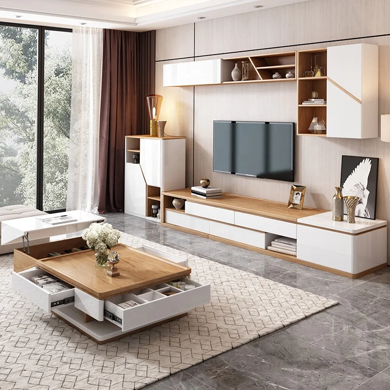 Customized  Modern Rectangular  MDF TV Stand Set Living Room Furniture