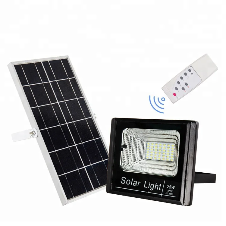 JD Hot sale remote control ce aluminum 25w solar led flood light