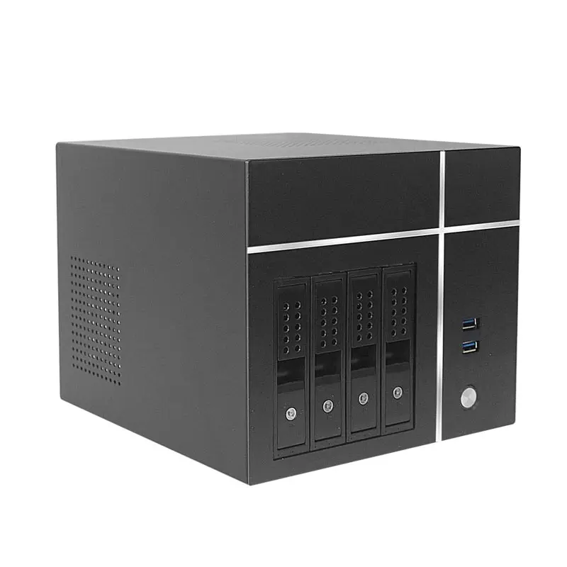 Mini ITX NAS 4-Bay PC Case in Stock Micro ATX PSU Storage Chassis Industrial Computer Accessory - Image 2
