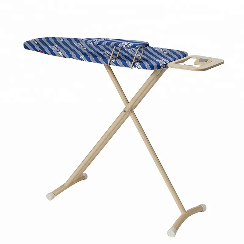 Adjustable Height Mesh Ironing Table with Iron Holder