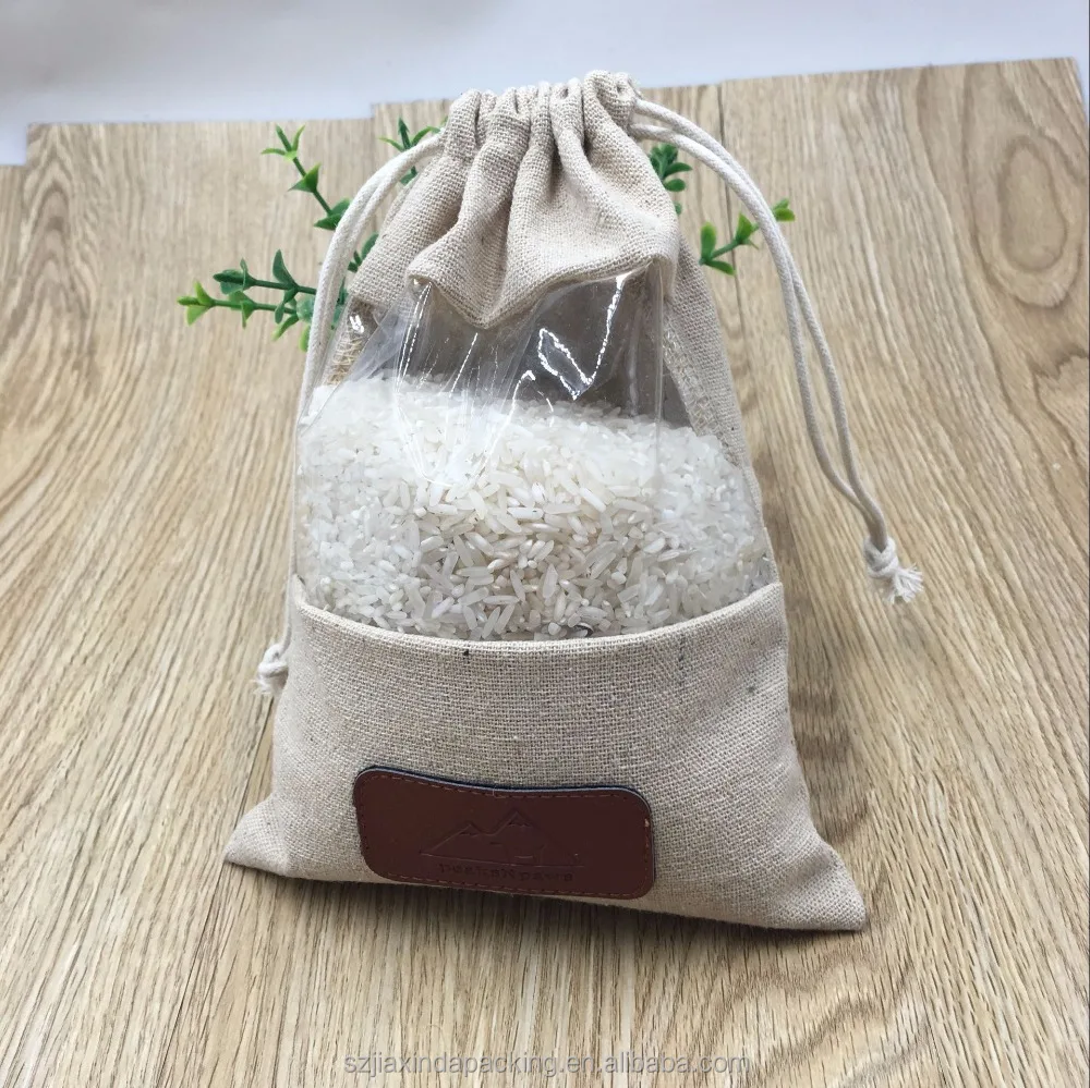 jute drawstring bolsa