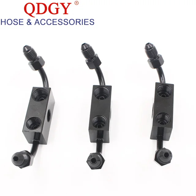 3-Way Brass Brake Line Splitter – 3/8"-24 UNF Female T-Fitting (Universal)
