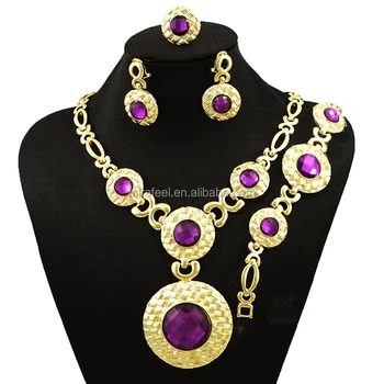 Factory directly sale popular big costume jewelry sets necklace and earring