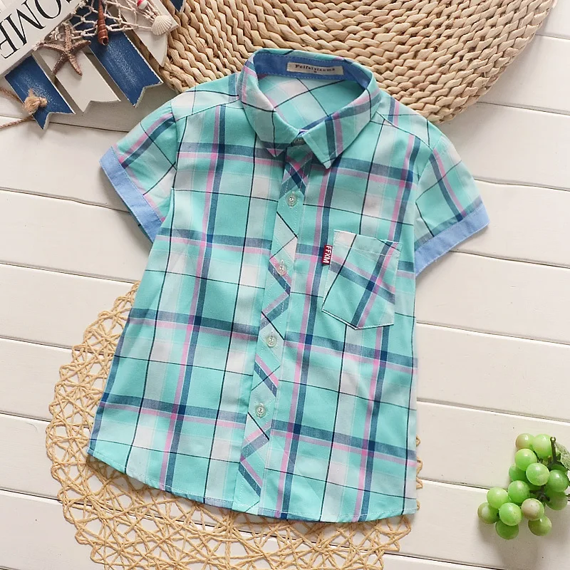 
Бесплатный образец, Одежда для новорожденных мальчиков, клетчатая футболка в Корейском стиле 