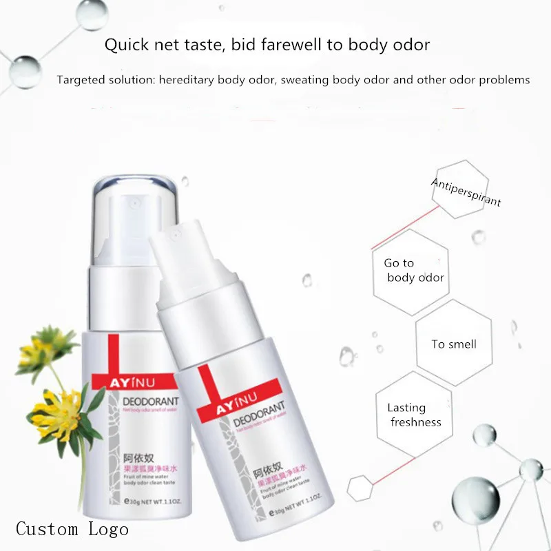 Природный минеральный антизапаховый парфюмерный прозрачный спрей для подмышек от пота и тела