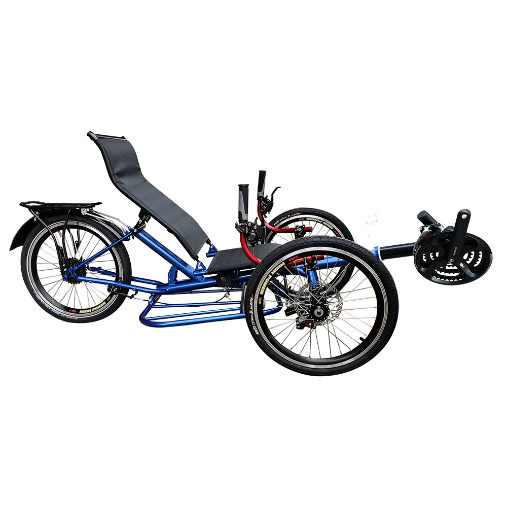 Source M-002 Affordable Big Discount Clearance Sale 24 Speed 3 Wheel Old People Use Recumbent Seat Trike With Large Carrier on m.alibaba