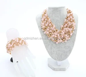 Fashionable Unisex Bead Necklace and Bracelet Sets for Gifts Weddings Parties Engagements Made of Brass Copper Alloy