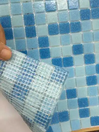 Hexagon mosaic plastic mesh mosaic tiles backing net mesh