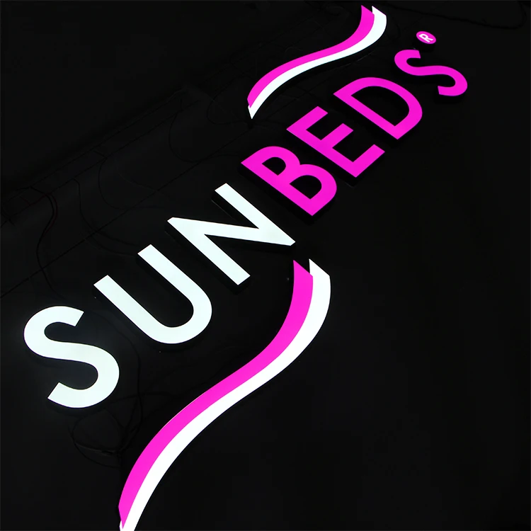 3 см толщина пользовательские 3d светодиодные подсветки пластиковые буквы акриловые буквы знак доска Акриловая вывеска