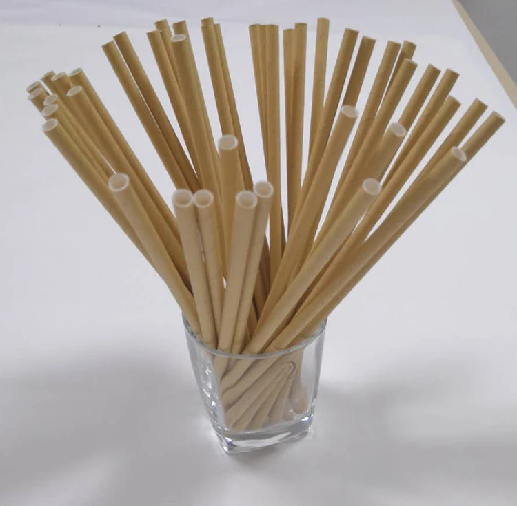 Green Compostable Straws 210 x 10mm - 250 pcs