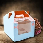 Multi-color paper cup cake box with exquisite printing