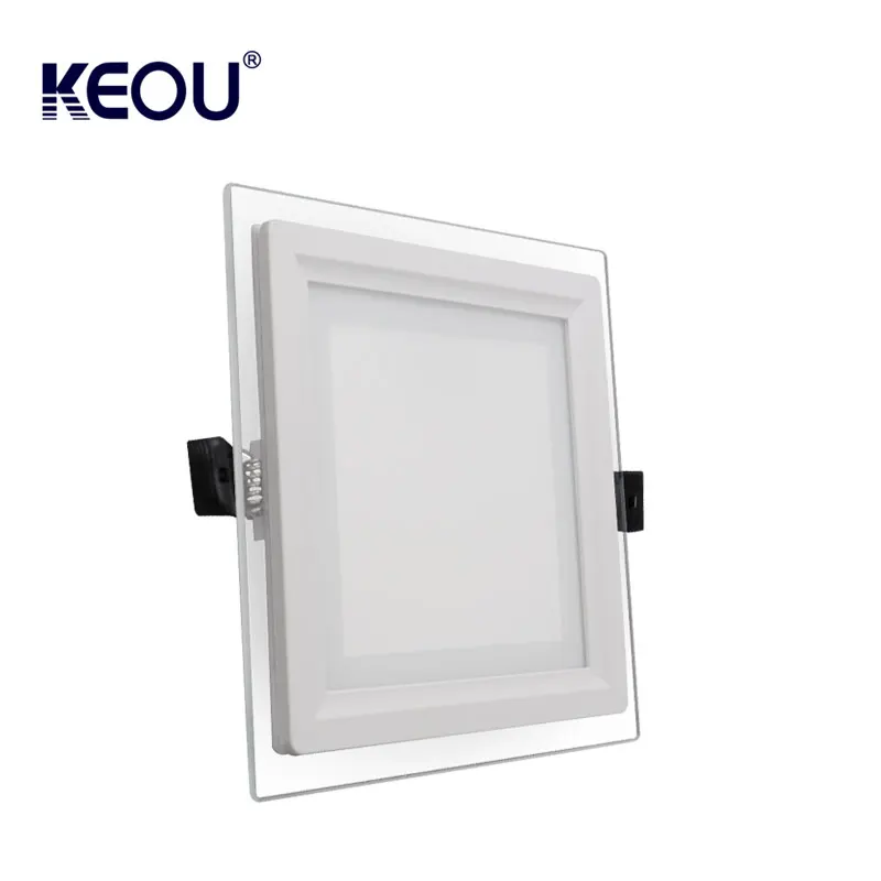 super slim SMD2835 downlight Embedded lamp 6w 12w 18watt square glass led panel light