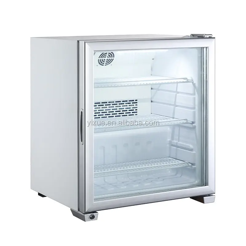 50L Commercial Mini bar Refrigerator Red Bull Refrigerator Glass Door Small Refrigerator