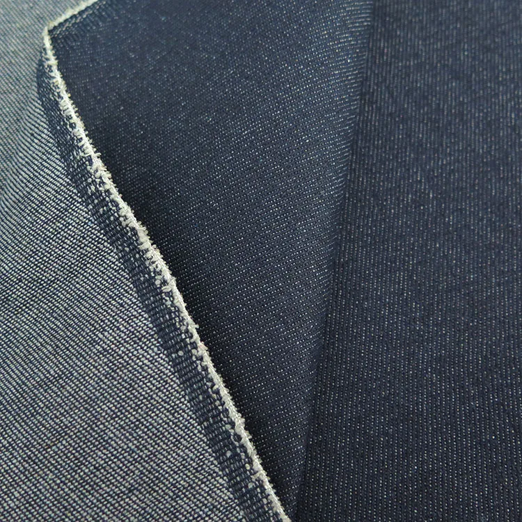 Оптовая продажа, в наличии, тканая саржевая ткань, неэластичная Высококачественная хлопковая Смешанная полиэфирная джинсовая ткань для джинсов и брюк
