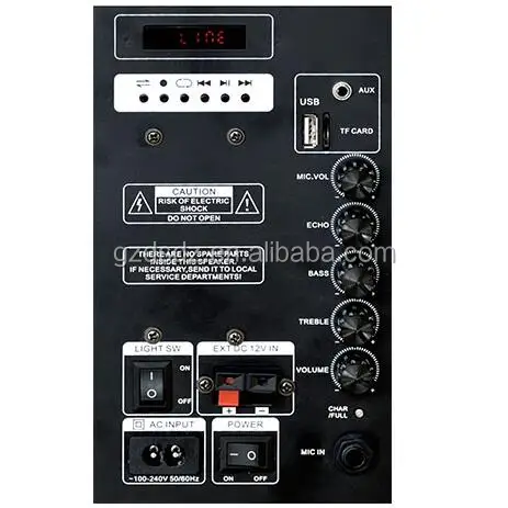 Private Model DJ Speaker Box Portable Bluetooth Speakers System High Power LED Light Sound Party Box Speaker