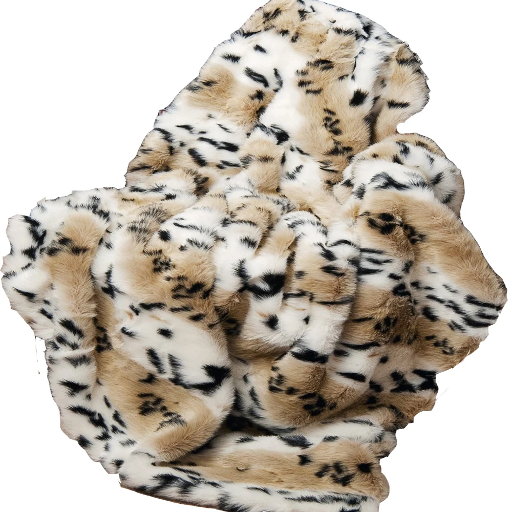 Fashion Lynx Luxury Throw Leopard Faux Fur Throw Blanket Buy Bulu Imitasi Selimut Mewah Melempar Leopard Selimut Product On Alibabacom