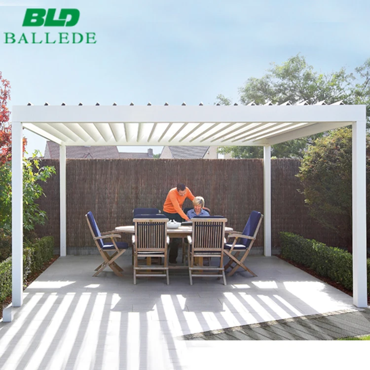 BLD Sun Shade Remote Control Electric Aluminum Outdoor Automatic Pergola for Garden