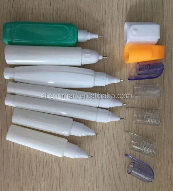 Wholesale eco-friendly Nylon plastic correction pen empty bottle car paint pen empty bottle 7ml/12ml/15ml/17ml/18ml/20ml/
